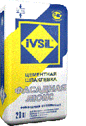 финишная цементная шпаклевка ivsil фасадная люкс супербелая.