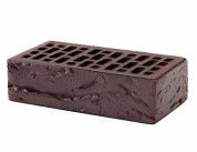 кирпич облицовочный одинарный , м-150,120x250x65, темный шоколад "кора дерева"