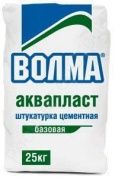 волма-аквапласт цементная штукатурка для ручного нанесения 25кг